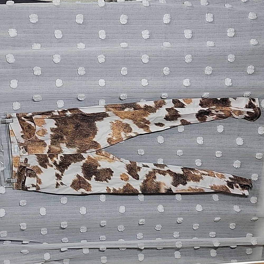 WeWoreWhat Brown and White Women Jeans